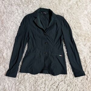Women’s Small Green Alessandro Albanese Mesh Horseback Riding Show Coat. Good Co